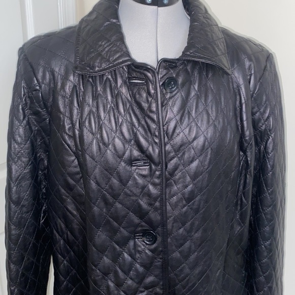 SOLD! Neiman Marcus 100% Lamb Leather Coat - Picture 3 of 8